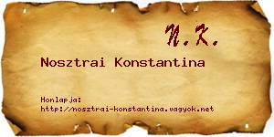 Nosztrai Konstantina névjegykártya